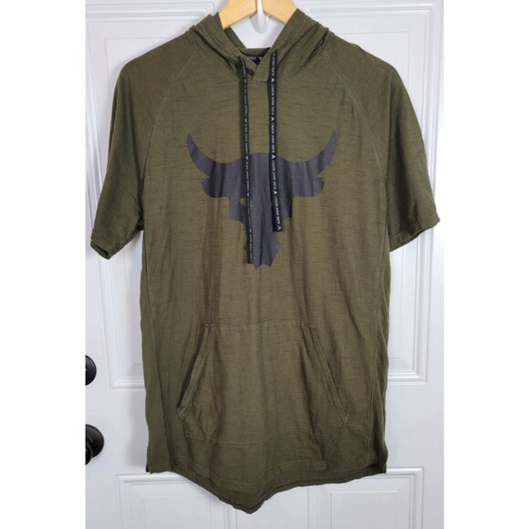 Under Armour Mens Project Rock The Charged Cotton Hooded Tee Size M - Picture 1 of 5